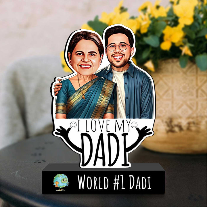 Photo Personalized "World’s #1 Dadi" MDF Wood Caricature Cutout