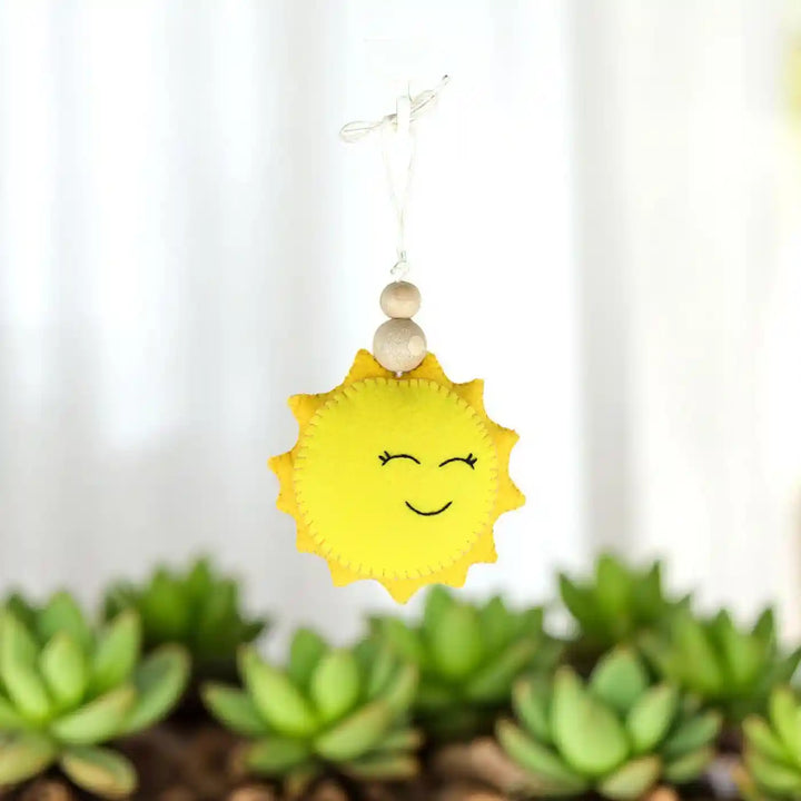 Handmade Sun Felt Hanging For Kids