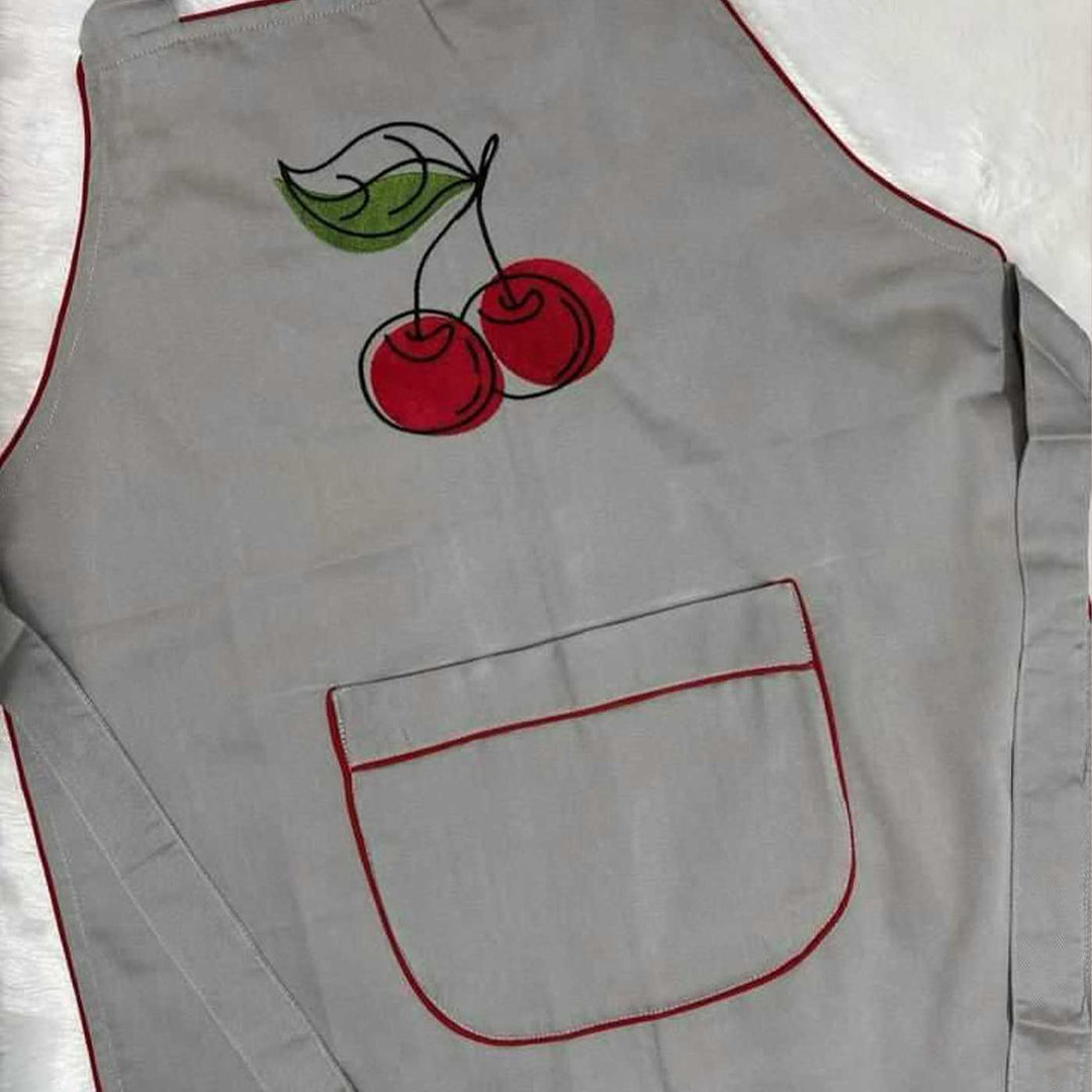Personalized Embroidered Cherry Theme Apron
