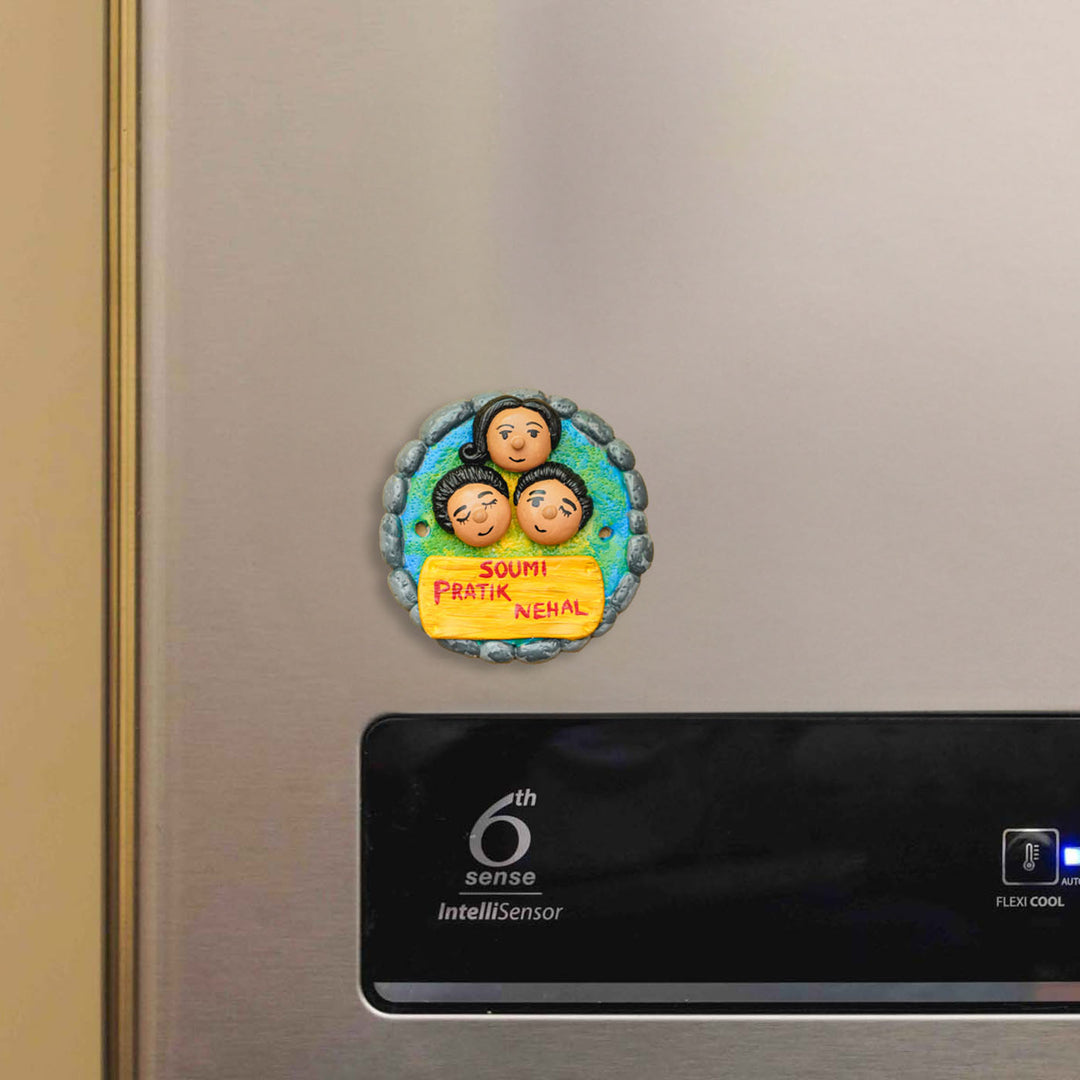 Photo Personalized Handmade Caricature Friends Clay Fridge Magnet