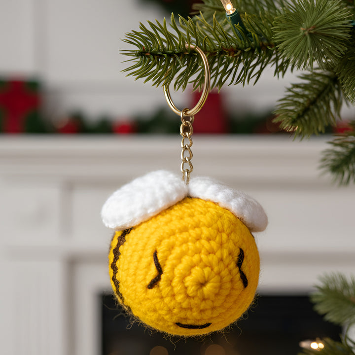 Handmade Crochet Bee Ornament For Christmas Decoration