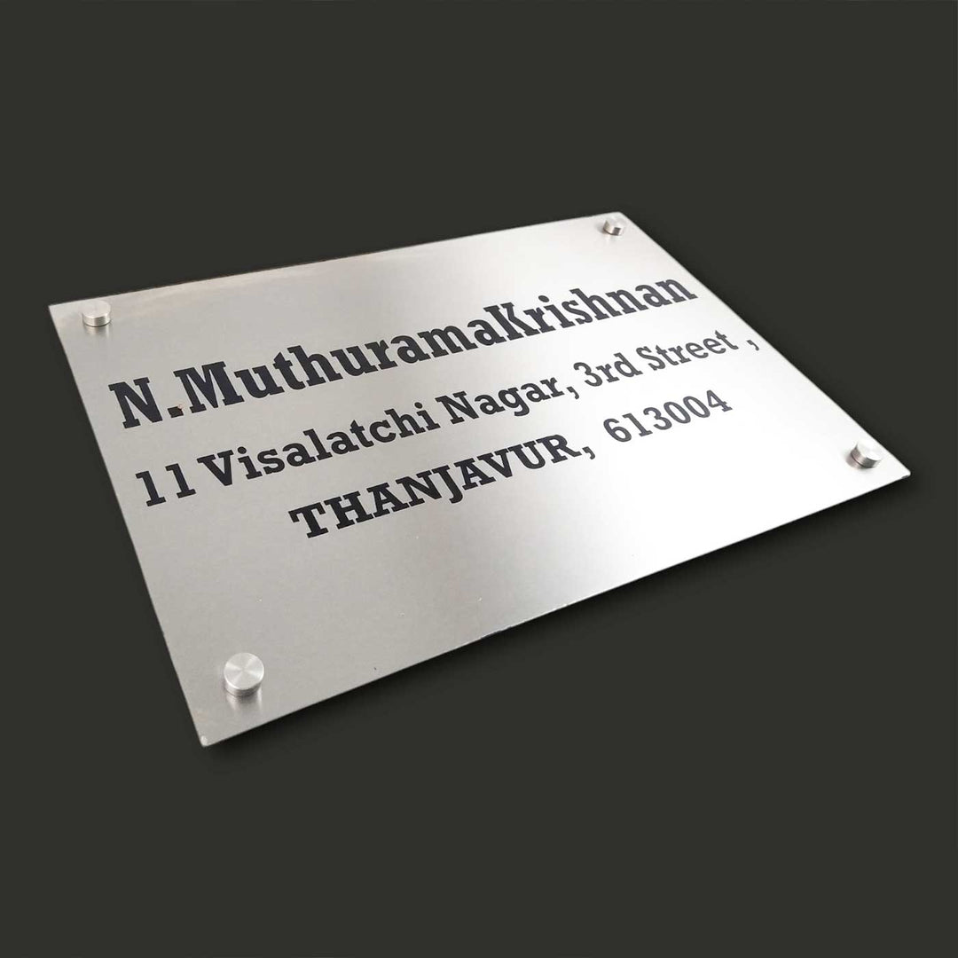 Personalized Engraved Timeless Stainless Steel Name Plate