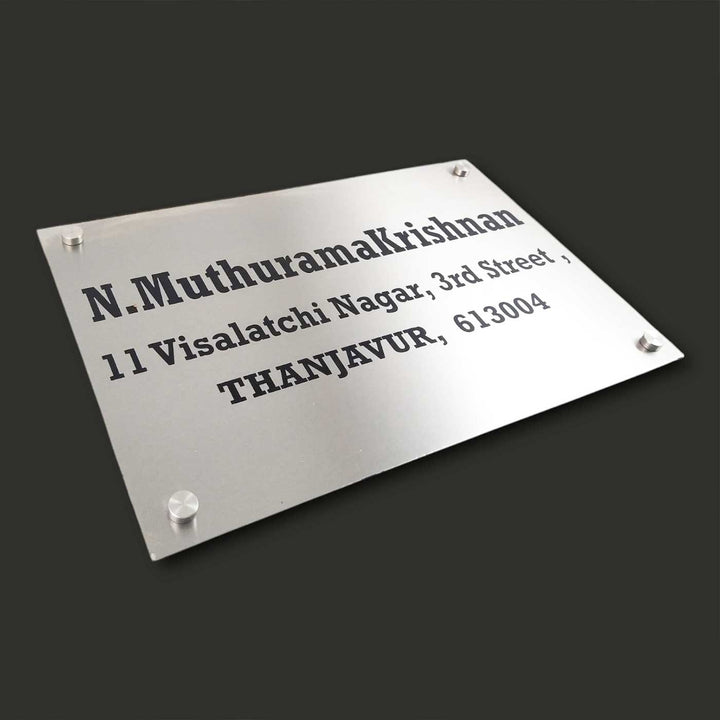Personalized Engraved Timeless Stainless Steel Name Plate