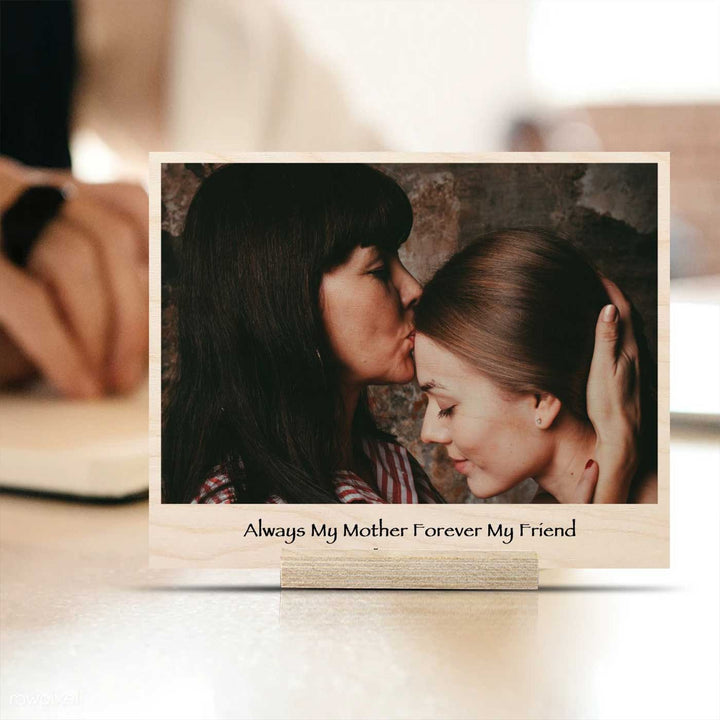 Photo Personalized Printed Mother & Daughter Theme Wooden Decorative Plaque