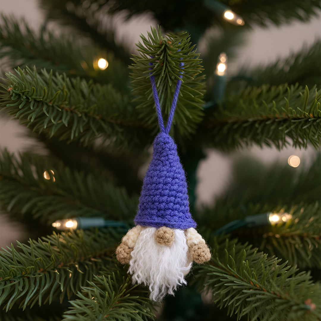 Handmade Crochet Gnome Ornament For Christmas Decoration
