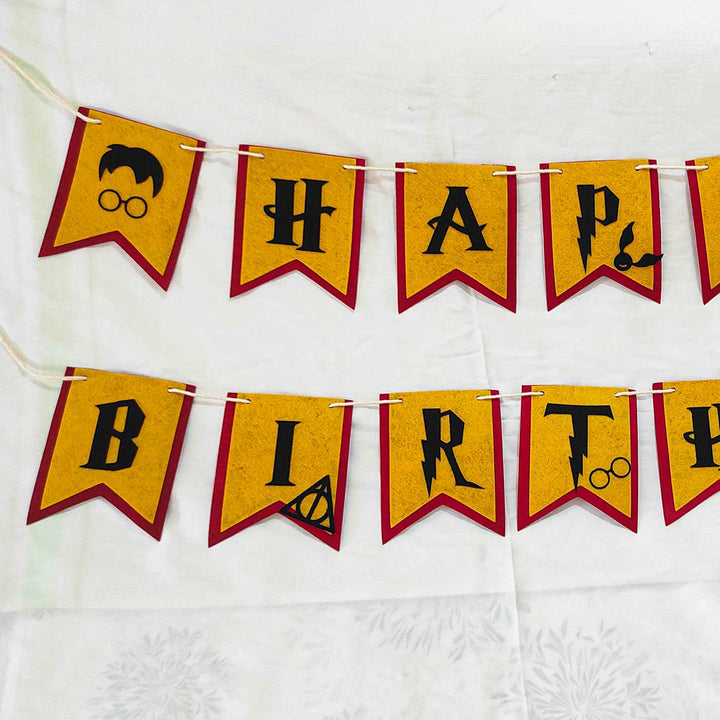Handmade Harry Potter Theme Felt Happy Birthday Banner