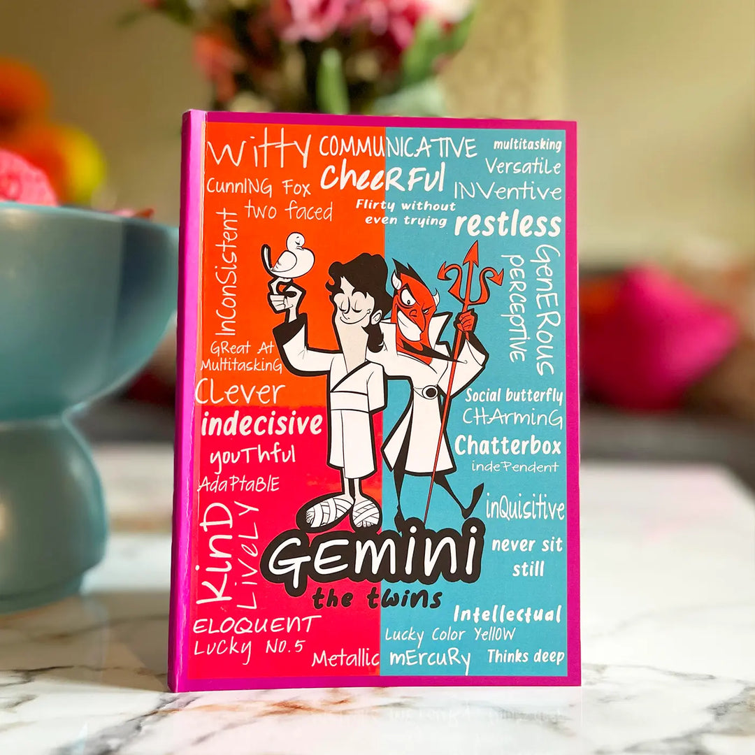 Printed Gemini Theme Ruled Notebook | A5 | 50 Pages