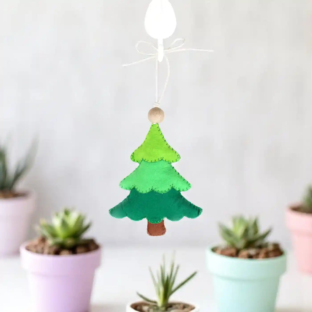Handmade Pine Tree Felt Hanging For Kids
