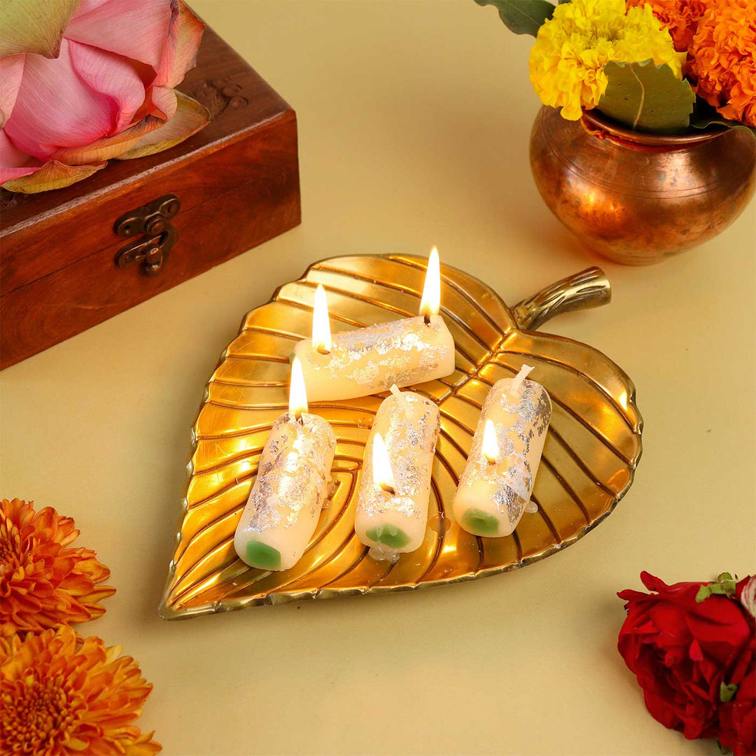 Handmade Kaju Roll Soy Wax Scented Mithai Candle | Set Of 4