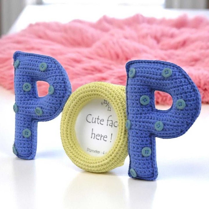 Handmade Crochet Photo Frame for Fathers