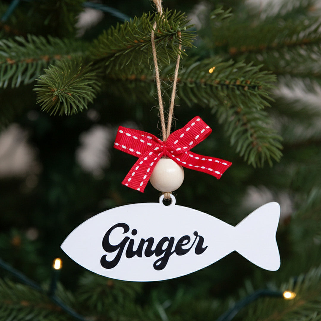 Personalized Fish Theme Acrylic Ornament For Christmas Tree Decoration