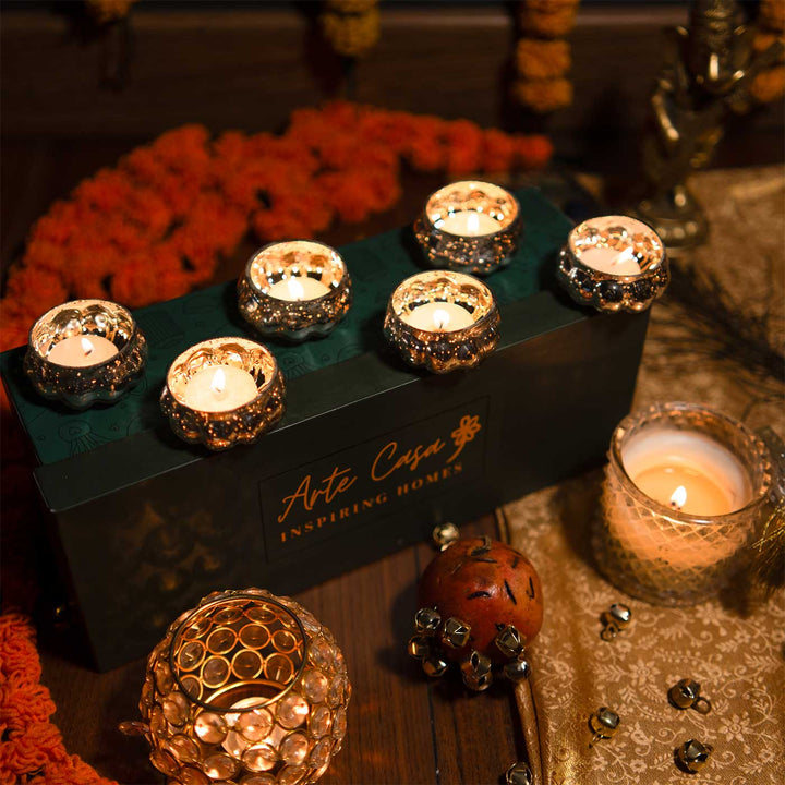 Premium Silver Radiance Diwali Glass Gift Hamper | Set Of 7
