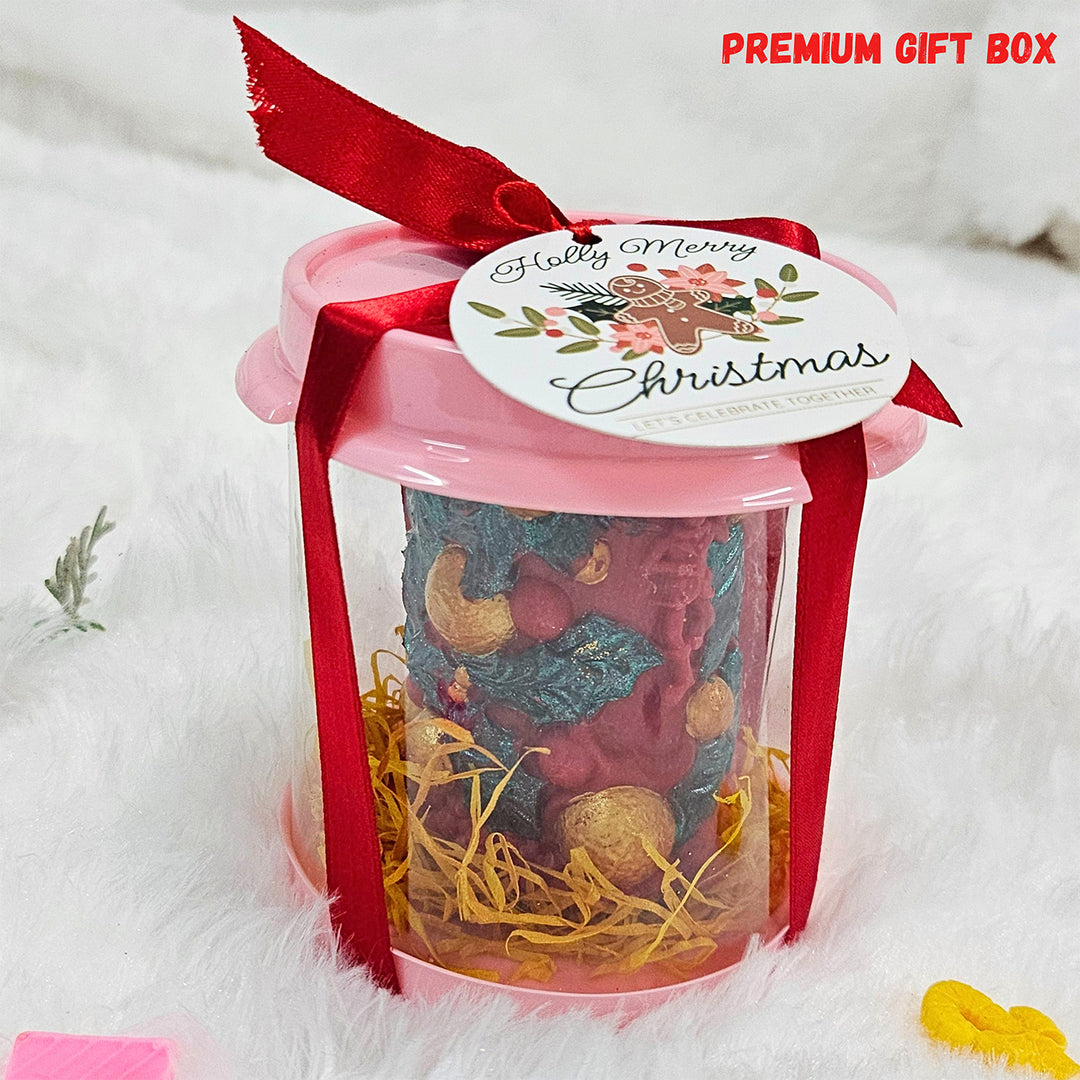 Handmade Red Pillar Soy Wax Candle