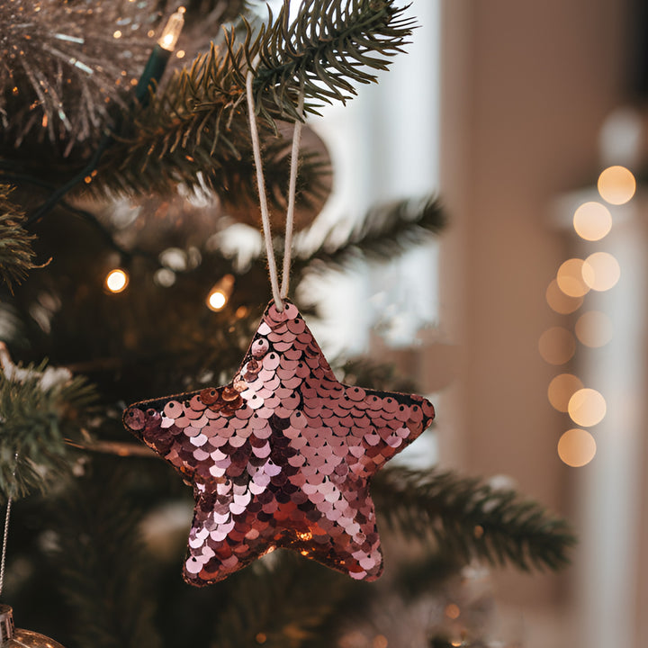 Handmade Sequin Star Ornament For Christmas Decoration