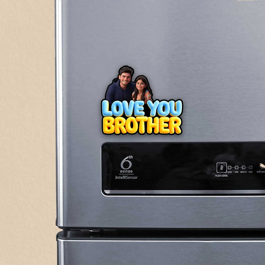 Photo Personalized "Love You Brother" Acrylic Fridge Magnet