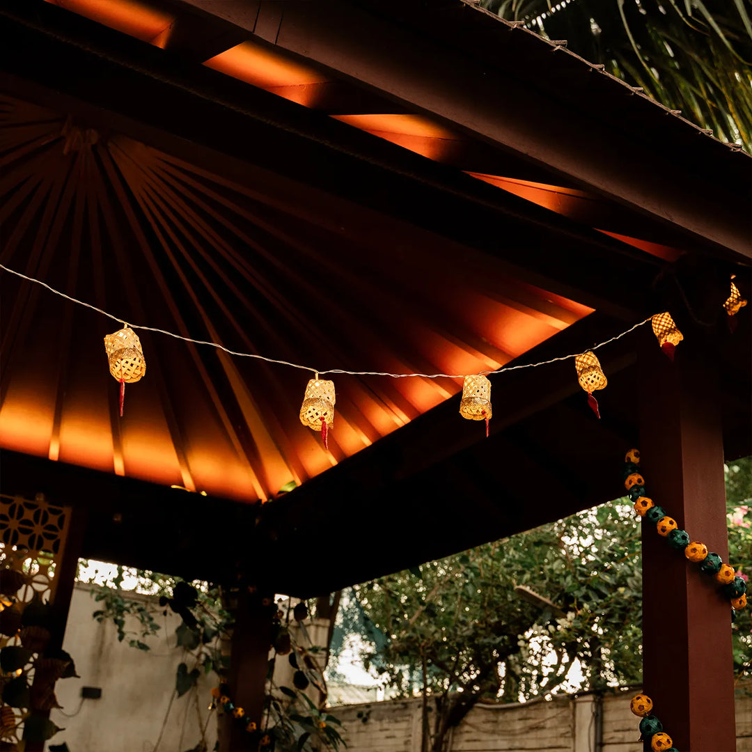 Bell Shaped Eco-Friendly Handmade Woven Bamboo Fairy Light | 3 meters