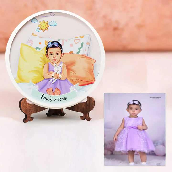 Photo Caricature Name Plate with Stand
