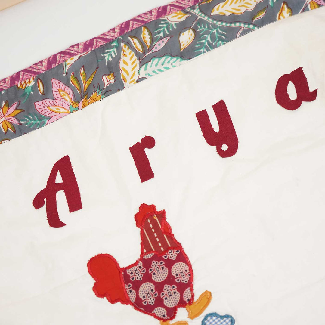 Personalized Farm Animals Theme Cotton Quilt For Kids