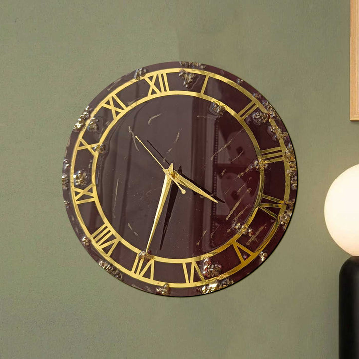 Handmade Crystal Design Resin Wall Clock