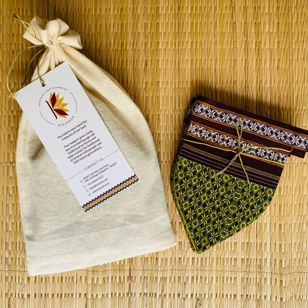 42 In | Handmade Peepal Leaf Design Khunn Fabric Cotton Toran