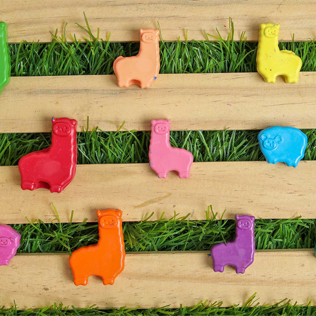 Handmade Non-Toxic Mini Alpacas and Sheep Crayons | Set Of 8
