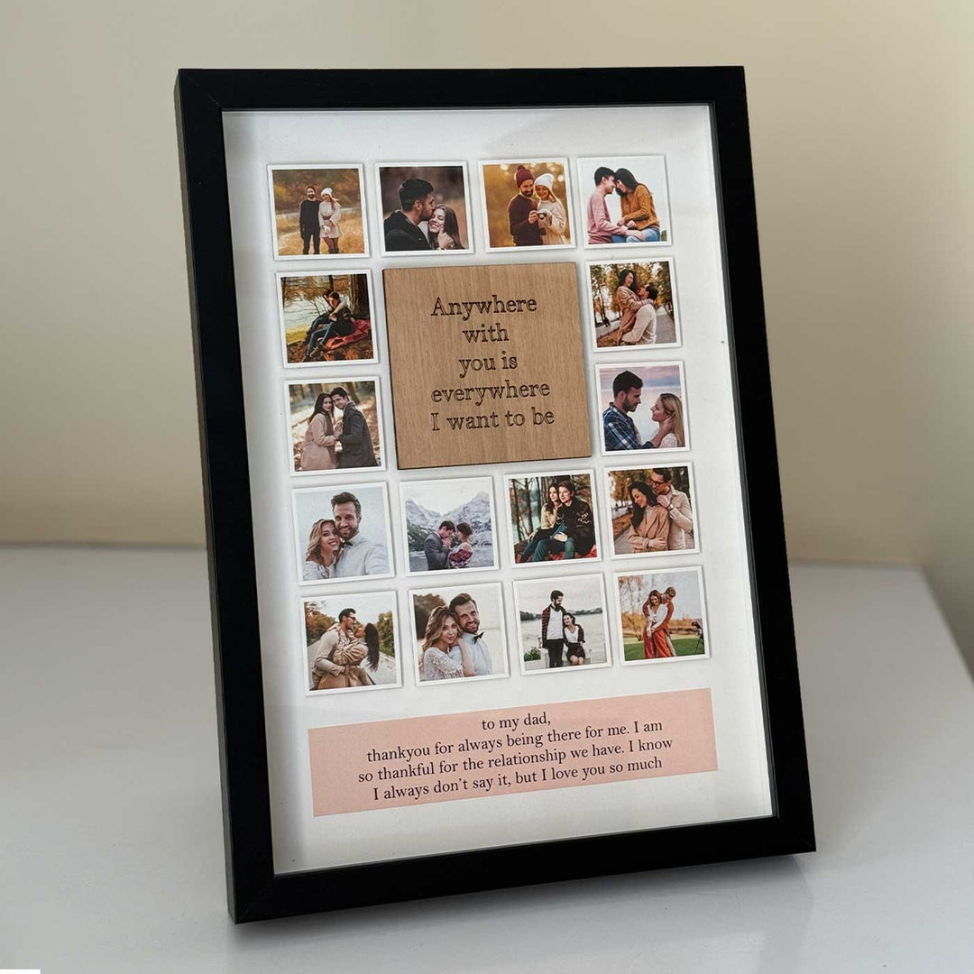 Personalized Large Photo Grid Frame For Couples