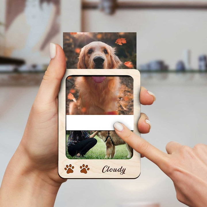 Photo Personalized Printed Pet Theme Wooden Fridge Magnet