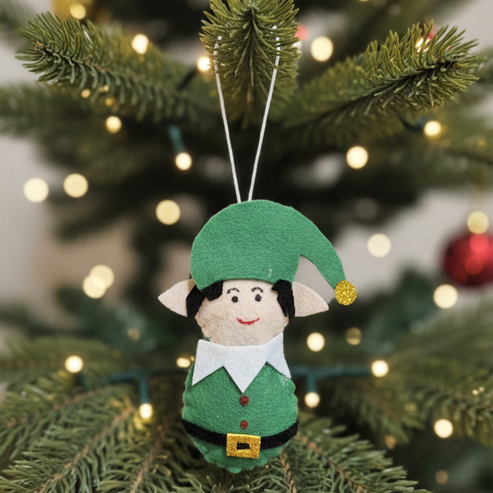 Handmade Elf Felt Ornament For Christmas Tree Decoration