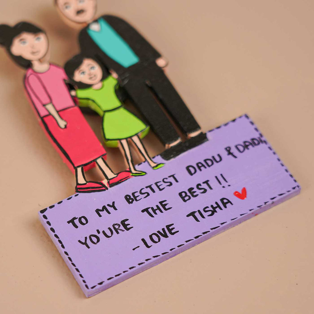 Personalized Family Theme MDF Wood Fridge Magnet