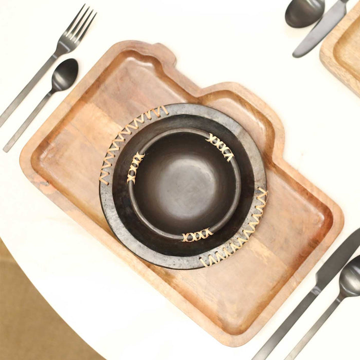 Handmade Picture Perfect Wooden Dinner Set | Set Of 3
