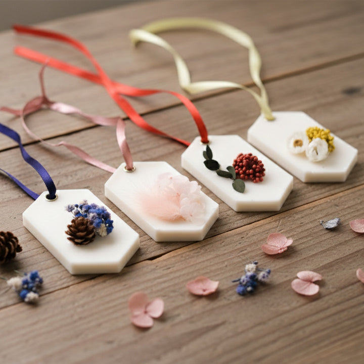 4 Pc | Handmade Floral Wax Sachets For Christmas Decoration