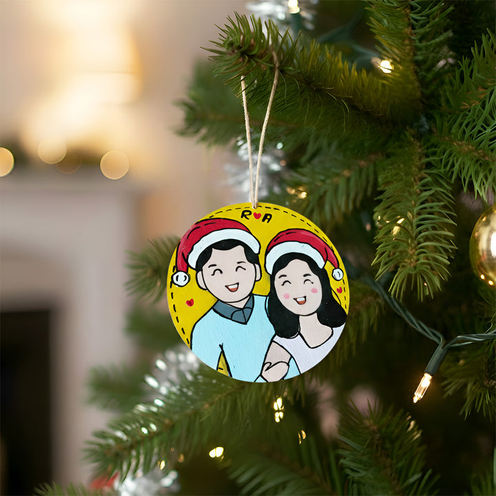 Photo Personalized Hand-Painted MDF Wood Ornament For Christmas Decoration