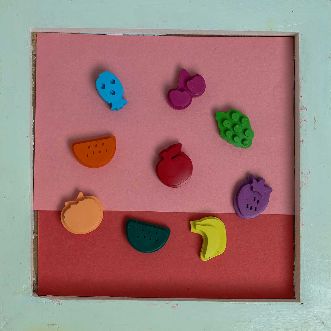 Handmade Non-Toxic Fruit Crayons | Set Of 8