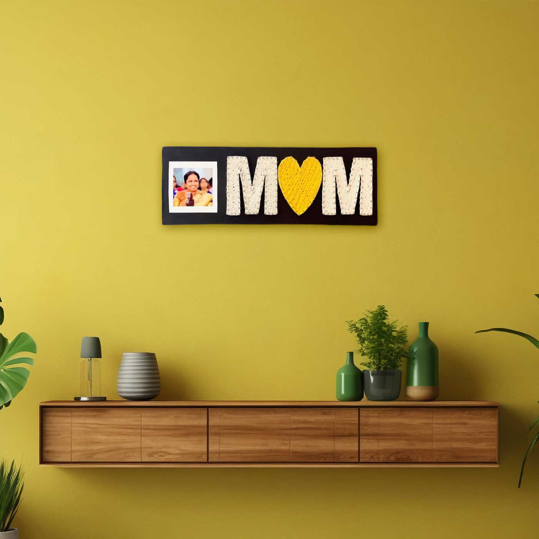 Photo Personalized Handmade String Art Mom Theme Wooden Decorative Plaque For Mothers