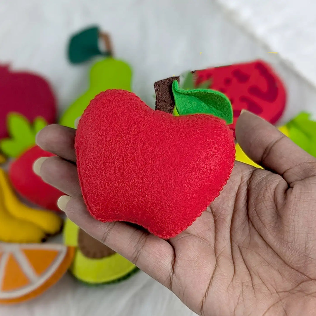 Handmade Realistic Fruit Felt Educational Toys | Set Of 10