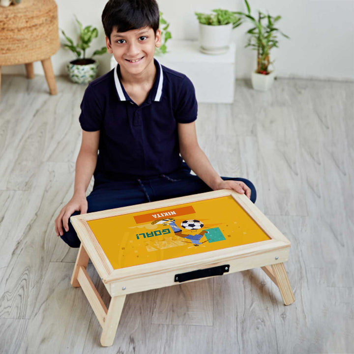 Personalized Football Goal Girl Theme Wooden Foldable Desk