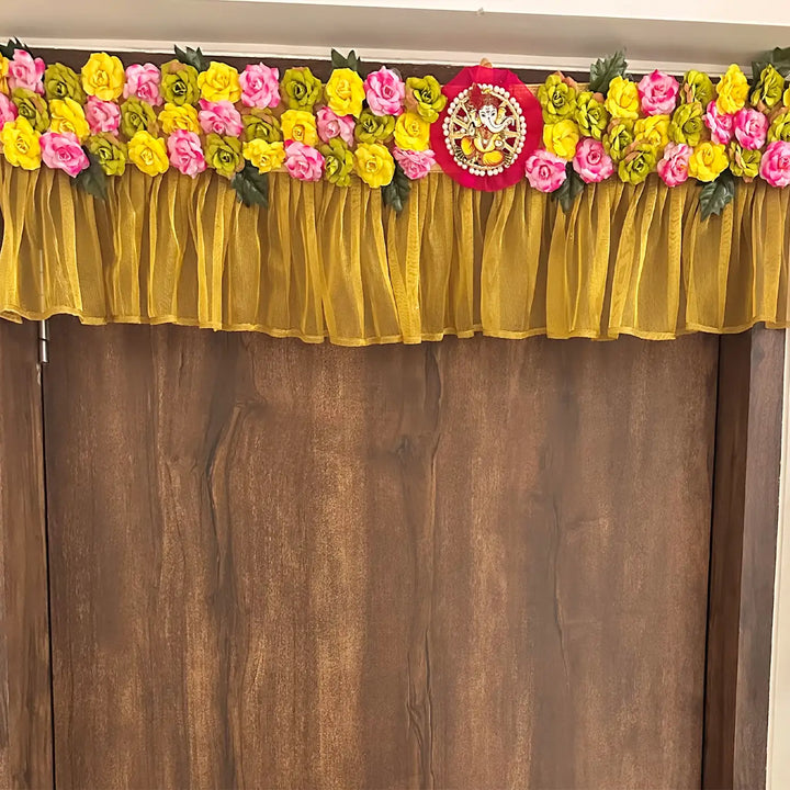 40 In | Handmade Multicolor Floral Ganesha Toran