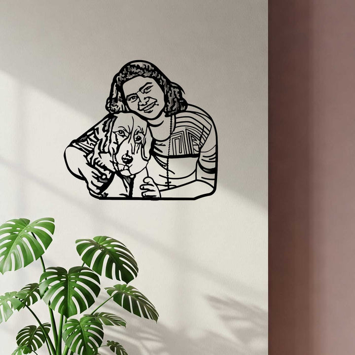 Photo Personalized Handmade Laser Cut Pet Lover Theme Metal Decorative Plaque