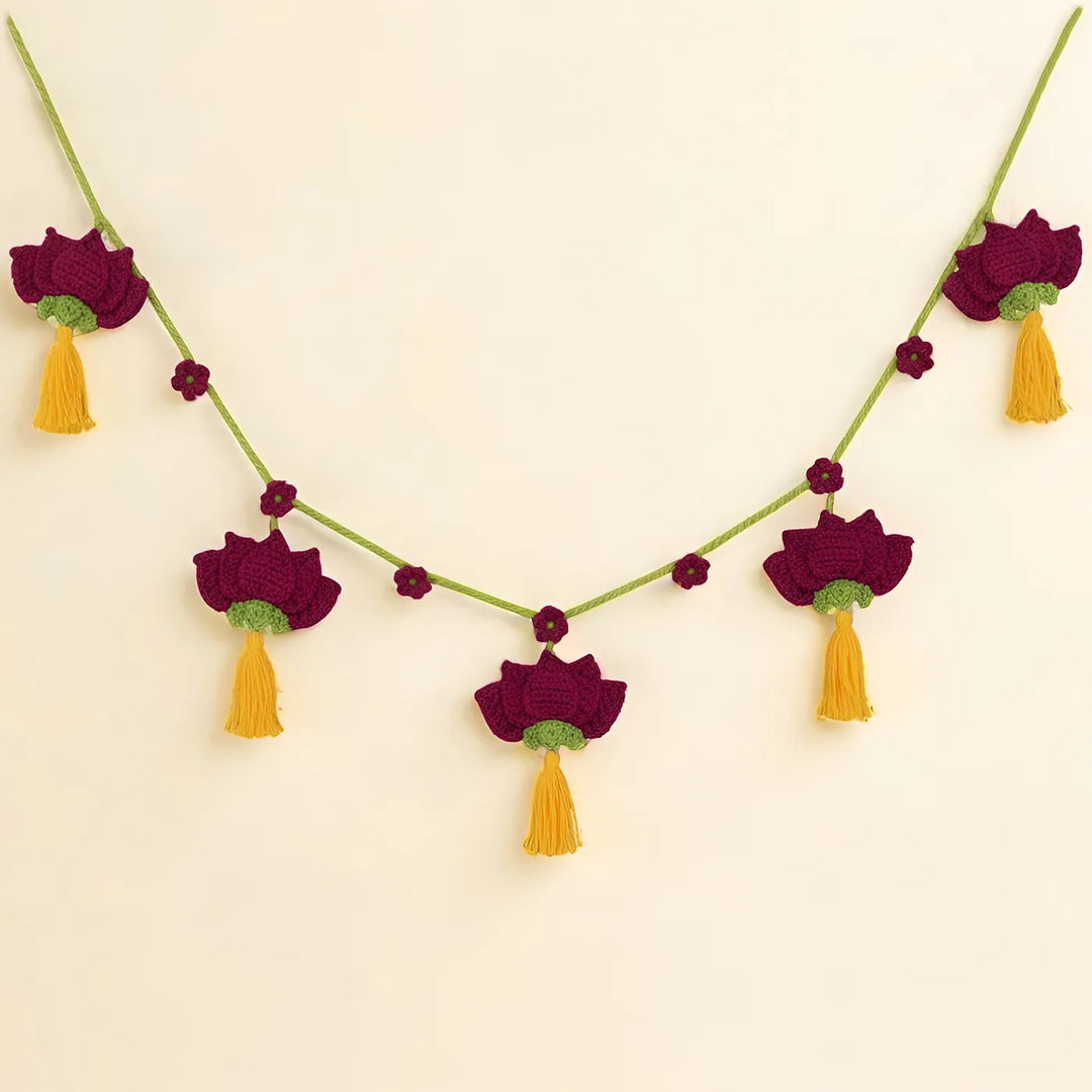 42 In | Handmade Crochet Lotus Toran