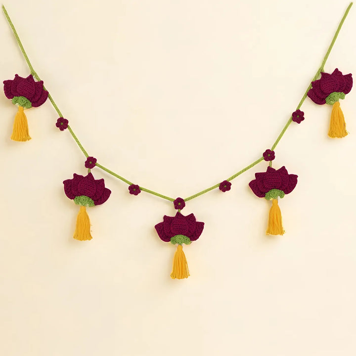 42 In | Handmade Crochet Lotus Toran