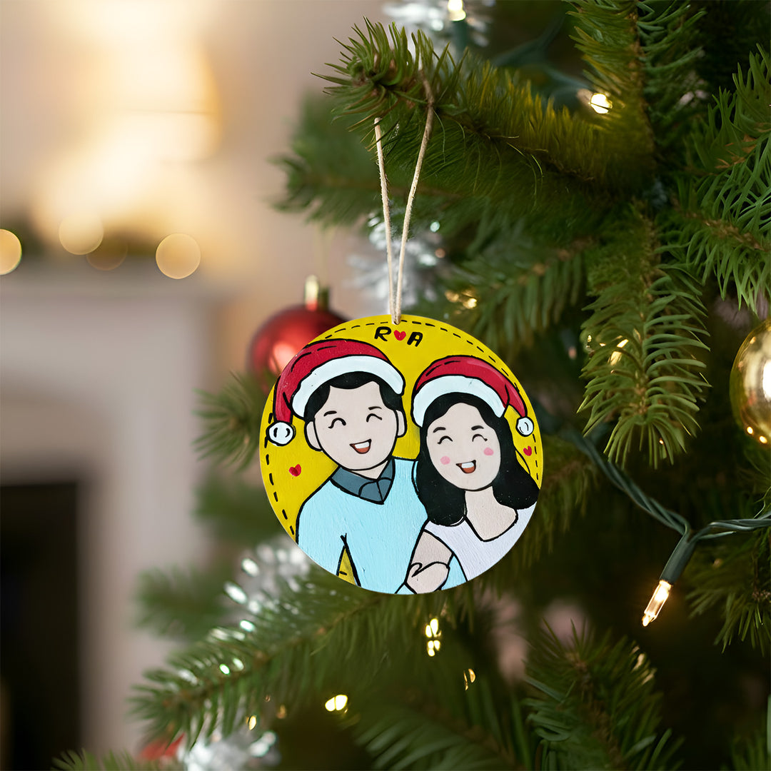 Photo Personalized Hand-Painted MDF Wood Ornament For Christmas Decoration