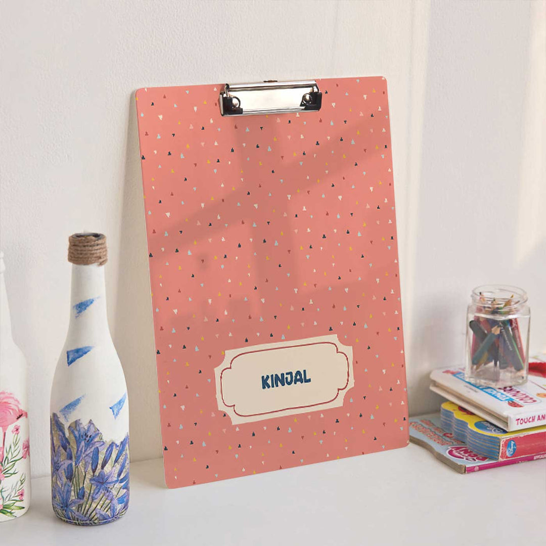 Personalized Triangle Tango Theme Acrylic Clipboard