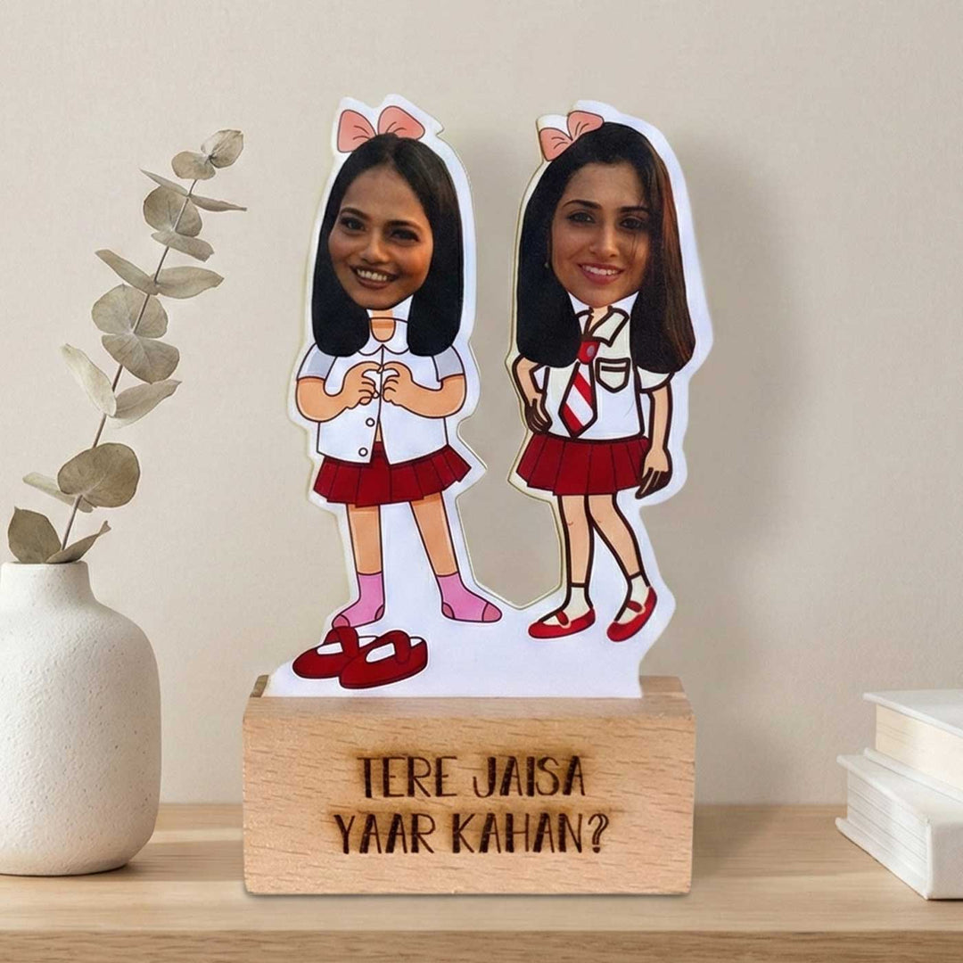 Photo Personalized School Friends Acrylic Caricature Cutout
