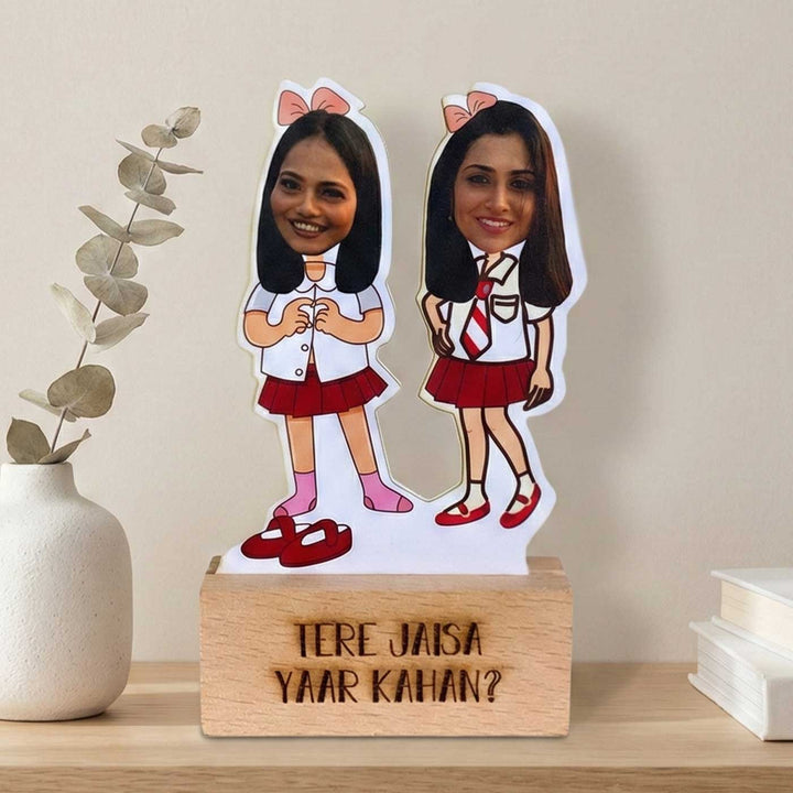 Photo Personalized School Friends Acrylic Caricature Cutout