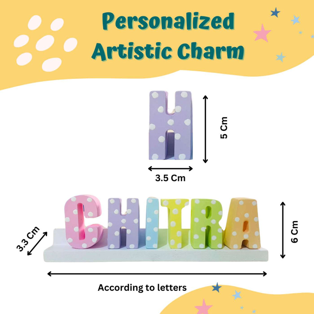 Personalized Hand-Painted Ceramic Kids Name Plate