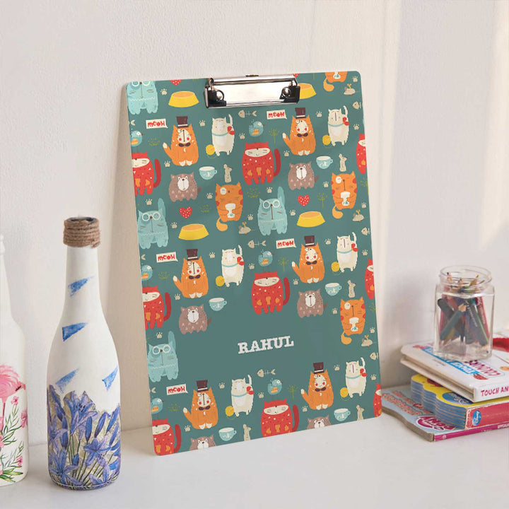 Personalized Kitty Cat Theme Acrylic Clipboard