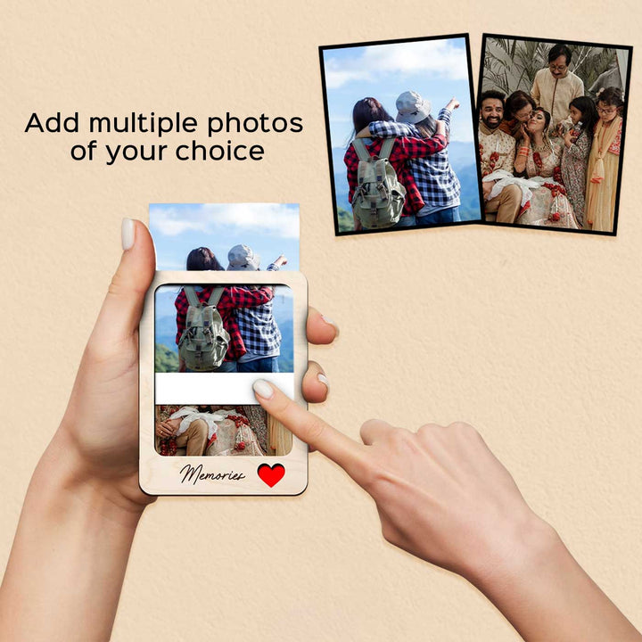 Photo Personalized Printed Grand Parents & Grand Children Wooden Fridge Magnet