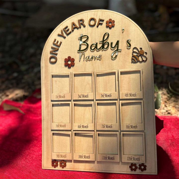 Personalized One year Wooden Frame For New Born