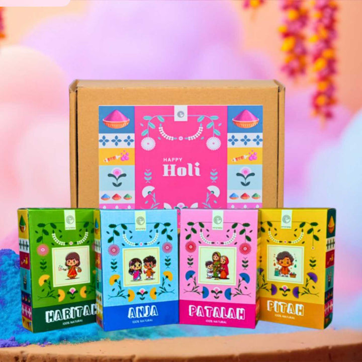 Eco-Friendly Organic Toxin Free Holi Colours | Set Of 4