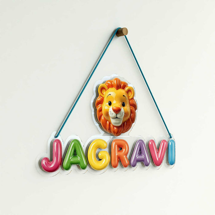 Personalized Acrylic Ceramic Look Animals Name Hanging